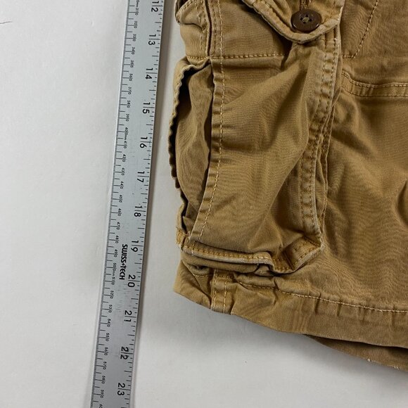 American Eagle Outfitters Extreme Flex Longer Length Cargo Shorts Men's 31 Khaki - Picture 12 of 13